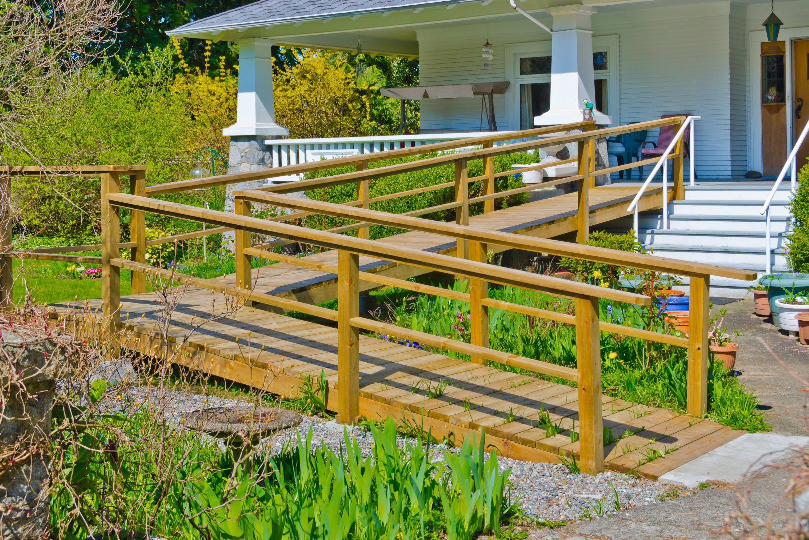 Wheelchair Ramp installed by aging in place builders